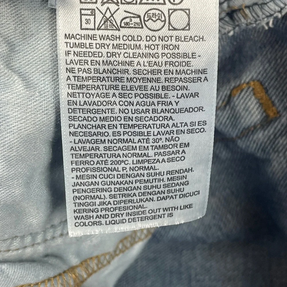 Levi's Blue 505 Regular Fit Straight Leg Jeans Mens 40x32